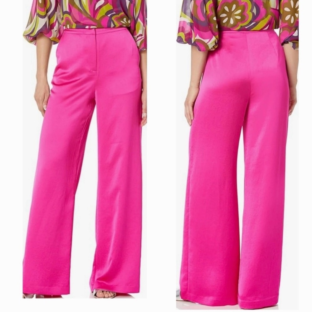 NWT Trina Turk Vibrant Pink Wide-Leg